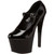 Spring and Autumn New Black Round Head Shallow Mouth 17cm Thin Heel Platform High-heeled Single Shoes T-stage Model Walk Show Hi