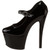 Spring and Autumn New Black Round Head Shallow Mouth 17cm Thin Heel Platform High-heeled Single Shoes T-stage Model Walk Show Hi