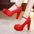 8 10 12cm Small Size 32-43 Shallow Thick Bottom Platform Pumps Women 2025 Block High Heels Shoes for Office Model Wedding Dress