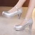 8 10 12cm Small Size 32-43 Shallow Thick Bottom Platform Pumps Women 2025 Block High Heels Shoes for Office Model Wedding Dress