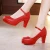 Small Size 32-43 Shallow Thick Bottom White Silver Wedding Shoes Bride Platform Pumps 2025 Block High Heels Shoes for Model Mom