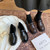 Shoes For Women Black Woman Pumps Low Heel Elegant Loafers Luxury Leather Casual Round Toe Stylish L Vacation Popular 39 On Sale