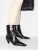 Embroidered Square Toe Cat Heel Western Cowboy Boots Woman Winter 2025 Slip-On Shaped Heel Slim Boots Fashion Shoes for Women