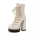 Modern Western Mature Punk Goth Female Winter Super Block High Heeled Shoes Square Toe Lace-up Platform Heels Boots