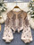 Women Autumn Blouse Loose Artistic Retro Heavy Industry Embroidery Bow O-Neck Lantern Sleeve Shirt Casual Versatile Top BL270