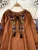 2026 Spring Retro Embroidered Shirt Top Female Lace Up Tassel Loose Lantern Sleeves Ethnic Style Blouse Female A70