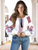 Retro Print Blusas Mujer Indie Folk Woman 2025 Shirts & Blouses O-neck Tassel Lace Up Clothing Loose Casual Camisas New Tops