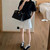 White Lace Trim Patchwork Casual Shorts for Women's High Waisted Wide Leg Vacation Beach Pants Loose Thin Bottoms Home Shorts