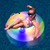 Inflatable Pool Floats Inflatable Floats Ring For Swimming Pool With Light PVC Water Toys With Two Handles Multicolor Light