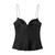 BSAY sexy suspender heart-shaped collar 2025 new style waist cinching slimming hem silk texture short top