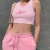 Sexy Angel Letter Thread Knitting Tank Top Women Bare Midriff Crop Tops Casual Sleeveless Cropped Vest Camisole Tube Top Female