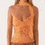 Women Y2K Camisoles Sequins Beaded Flower Embroidery V-Neck Casual Tank Tops Summer Fashion Sleeveless Tops with Choker Scarf
