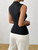 Women's Black Tank Top Asymmetrical Sleeveless Top Metal Ring Ruched Slim Fit Spring Summer Casual Office Party Fashion Top