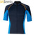 Men's Rash Guard Swimsuit Tops Short Sleeves Front Zip Wetsuit Top 1.5mm Neoprene Swim Tops Swimming Diving Surfing Snorkeling