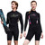 Men Women Wetsuit Shorty 1.5mm Neoprene + Lycra Thermal Swimsuit Diving Suits Front Zipper UV Protection Long Sleeve Surf Suits