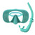 Diving facial mirror, anti -fog 180 ° snorkeling facial mirror, deep water diving mask diving goggles with respiratory tube