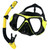 Diving Mask With Sports Camera Mount Electroplate Tempered Glass Silicone Mask is Safe and Comfortable
