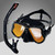 Diving Mask With Sports Camera Mount Electroplate Tempered Glass Silicone Mask is Safe and Comfortable