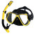 Diving Mask With Sports Camera Mount Electroplate Tempered Glass Silicone Mask is Safe and Comfortable