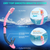 Diving Mask Fin Snorkel Set for Adult Panoramic View Snorkel Mask Adjustable Dive Flipper Dry Top Snorkel and Travel Bag