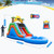 Commercial PVC Double Lane Inflatable Water Slides Adult Kid Outdoor Backyard Inflatable Slide With Splash Pool and Climb,Blower