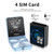 SERVO 4 SIM Fashionable Flip Cellular Phone Speed Dial Flashlight Magic Voice FM Radio 2G GSM Foldable Mobile Phone Type-C 2.6"
