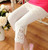 7XL Large Size Leggings For Women Summer Thin Tick 3/4 Capris Short Lace Hollow Tight Pants Black White Pink Red  6XL 5xl 4xl