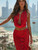 Swimwear Skirt Cover-up 2 Piece Set Women Crop Tops And Maxi Skirt Bathing Suit Fashion Solid Hollow Sexy Beach Cover Up Outfits