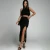 Women Swimsuit Cover Up Beach  Dress Robe Beachwear High Split Sheer Bikini Cover-ups 2 Pieces Set Knitting Dresses