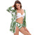 JSN5001 Manufacturer High Waist Floral Vneck Backless Summer Coverups Three Piece Swimwear Set Custom Women Bikini