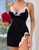 Lingerie for Women Sexy Night Gowns Lace Trim Sleep Dress V Neck Babydoll Chemise Dress Side Split Nighty