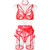 High Quality Sexy Tulle Sheer High Waist Bra and Panty Sets Hollow Out Lace Breathable Mental Ring Steel Erotic Lingerie Women