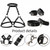 SM Sexy Lingerie Women's Sexy Leather Leakage Bra with Handcuffs Multiple Styles Bondage Restraint Training, Wearing Harness