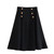 KAR&OT ZA 2025 Spring New Women's Casual Fashion High Waist Covering Cross Slimming Mid-Length A-Line All-match Skirt
