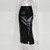 Enyami Women's Bodycon Long Front Slit Black Apricot Ladies Elegant Office Mid-length High Waist Ruched PU Skirt