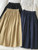2025 New Casual Elegant High Waist A Line Skirts Women Solid Color Long Skirt Fashion Pockets Pleated Knee Length Skirts Autumn
