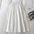 2025 New Casual Elegant High Waist A Line Skirts Women Solid Color Long Skirt Fashion Pockets Pleated Knee Length Skirts Autumn