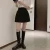 Lucyever Black White High Wiast Puffy Short Skirts Women All-Match Y2K Pocket A-Line Skirt Female Korean Work Style Suit Skirt