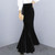 Autumn Winter Women Vintage Fashion Gold Velvet Long Elegant Party Mermaid Skirts Office Lady High Waist Solid Slim Maxi Skirt