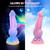 Realistic Dog Dildo 8.5inch Fantasy Monster Dildos Luminous Silicone Thick Pink Dildo Anal Toy with Suction Cup for Women Men