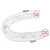 Double headed 55CM long and thick simulated dildo for adult with anal plug for lesbians