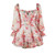2026 Fashion Floral Jumpsuit With Lantern Sleeve Ruffle Shorts Summer Sexy Backless Women's Dress Square Collar Mini Dress