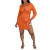New Arrivals Women's Summer Cotton Long Sleeve T-Shirt Dress Fashionable Vintage Style Solid Pattern Top for Office Lady
