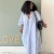 American Women's Fashion Loose and Laid-back Style Deep V-neck Long Striped Dress for Women, African Chic Plus-size Long Dress