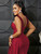 V-Neck Sleeveless Slit Dress High Waisted Slim Fit Backless Solid Color Women Party Formal Gown Elegant Banquet Evening Dress