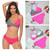 TW890 Hot Popular Sexy Push up Bikinis Set Women Swimsuit Bathing Suit Women Halter Leaf Print Beach Wear Swimwear Custom Bikini