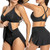 Factory 4 Layers Period Swimming Skirts Bikini Summer Beach Wear Dress Swim Bottom Menstrual Panties for Women