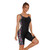 Quick-dry One-piece Swimsuits Backless Long-knee Belly-covering Slim-fitting Sports Boxer Swimsuits for Women Surfing Swimming
