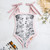 Y2K Fashion Women Floral One Piece Swimsuits Reversible Tie Shoulder Monokini Tummy Control Bathing Suits Square Neck Swimwear