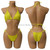 S573 Factory Supply Full Rhinestone Swimwear Swimsuit Two Pieces Sexy Bikini Neon Green Crystal Swimming Bathing Suit for Girl